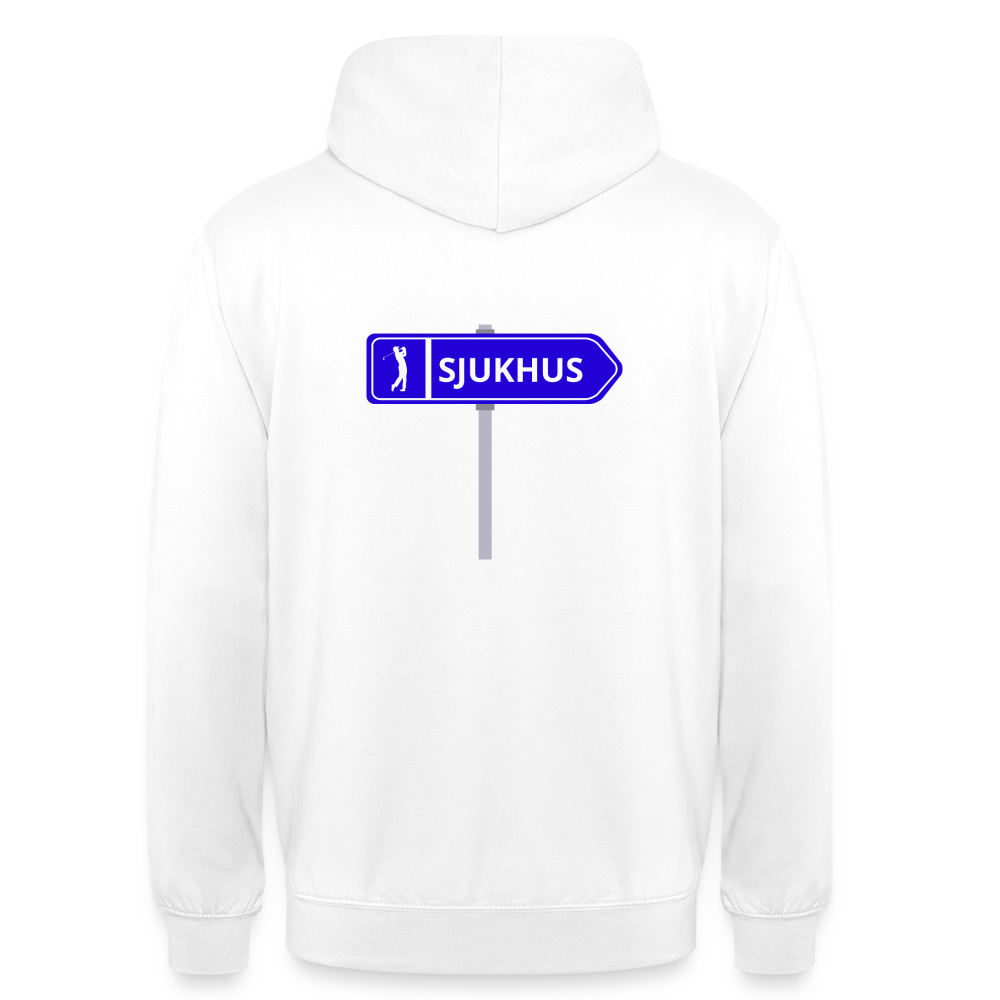 Sjukhus skylt  Hoodie Unisex - vit