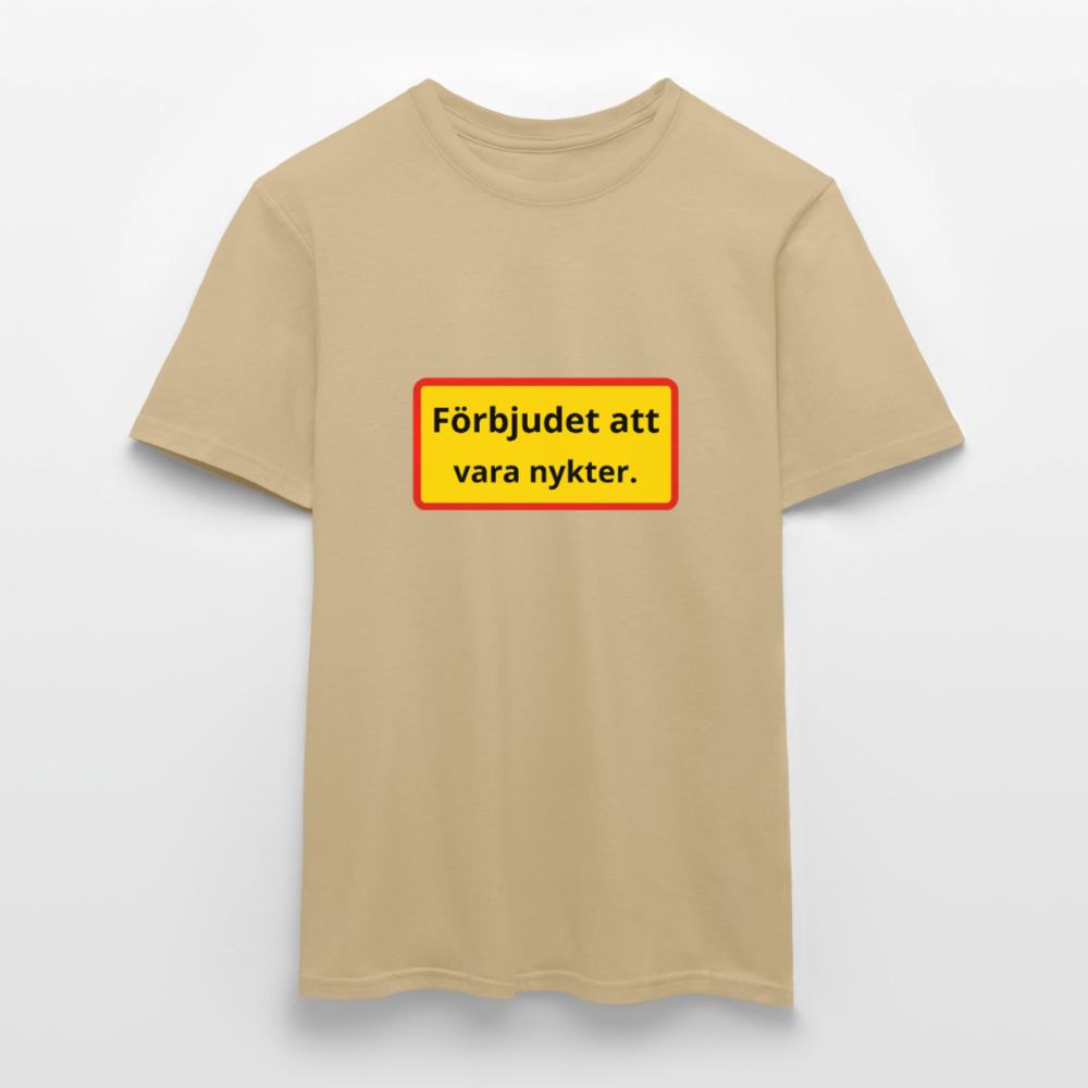 Förbjudet att vara nykter T-shirt Herr - sandbeige