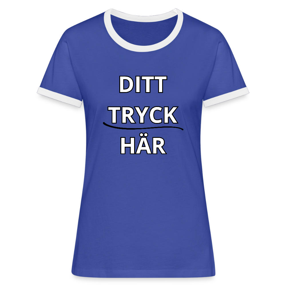 Women's Ringer T-Shirt - blå/vit