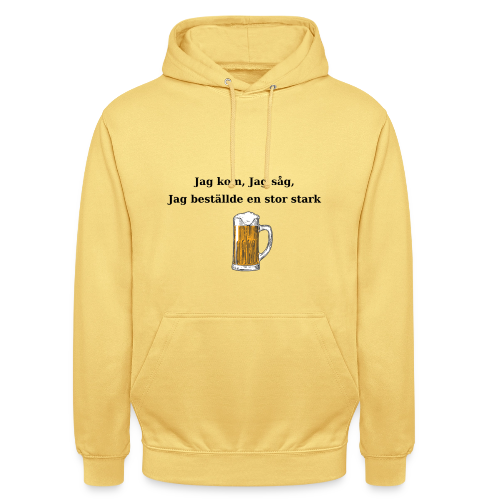 Jag kom, jag såg, jag beställde en stor stark Hoodie Unisex - citrongul