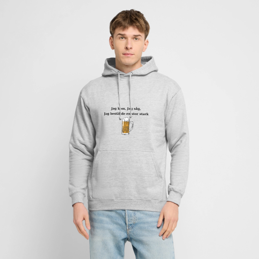 Jag kom, jag såg, jag beställde en stor stark Hoodie Unisex - ljusgråmelerad