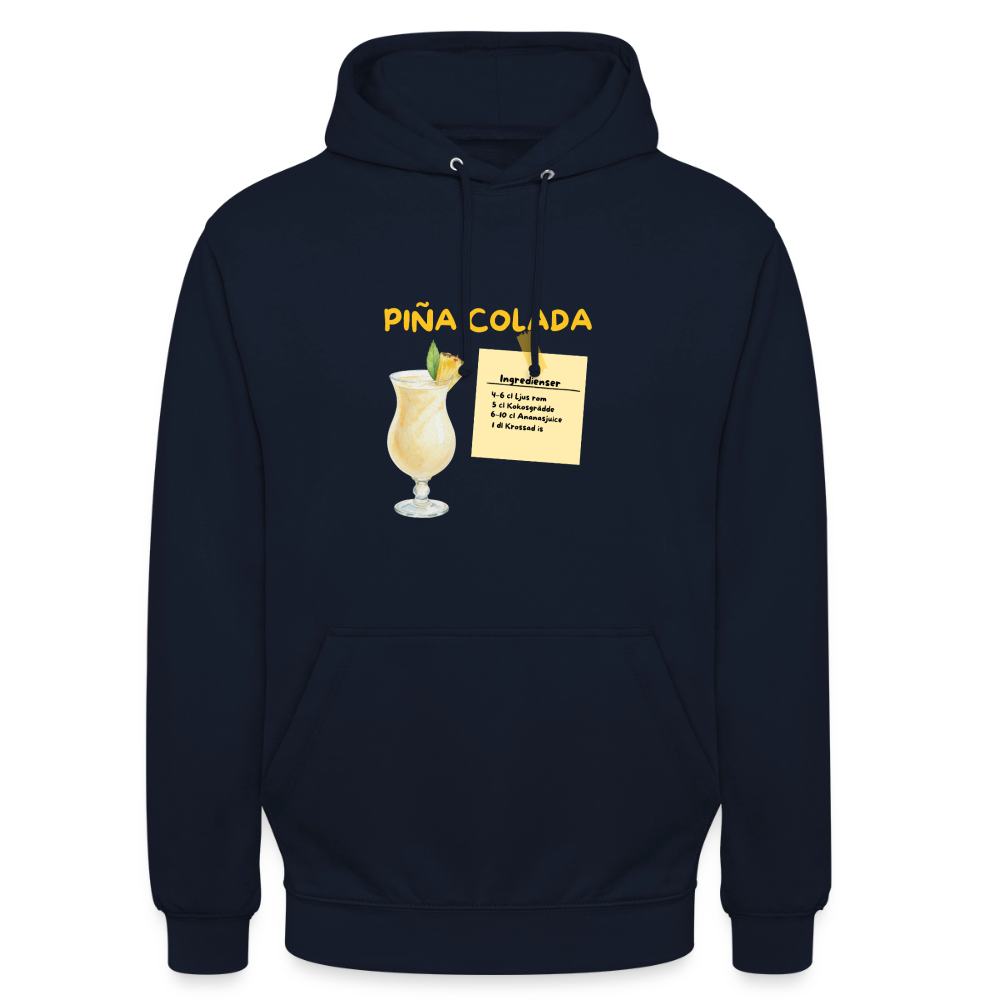 Pina colada Hoodie Unisex - marinblå