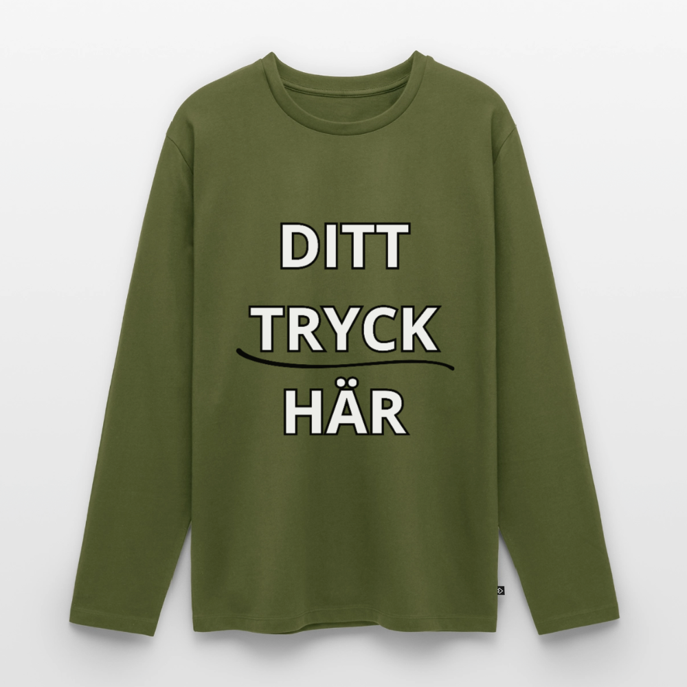 Ekologisk långärmad premium-T-shirt herr - kaki
