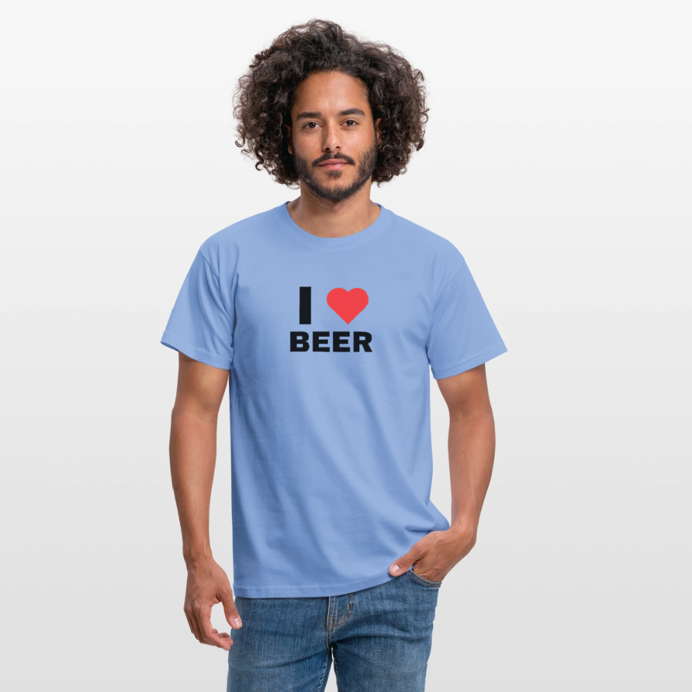 I love beer T-shirt herr - carolina blue