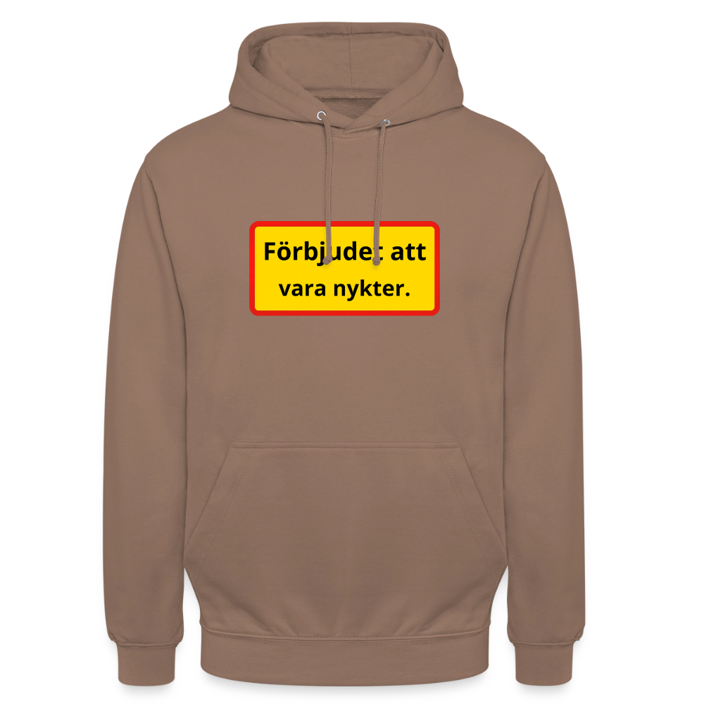 Förbjudet att vara nykter Hoodie Unisex - mocka
