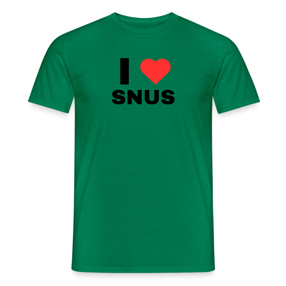 I love snus T-shirt herr - kellygrön