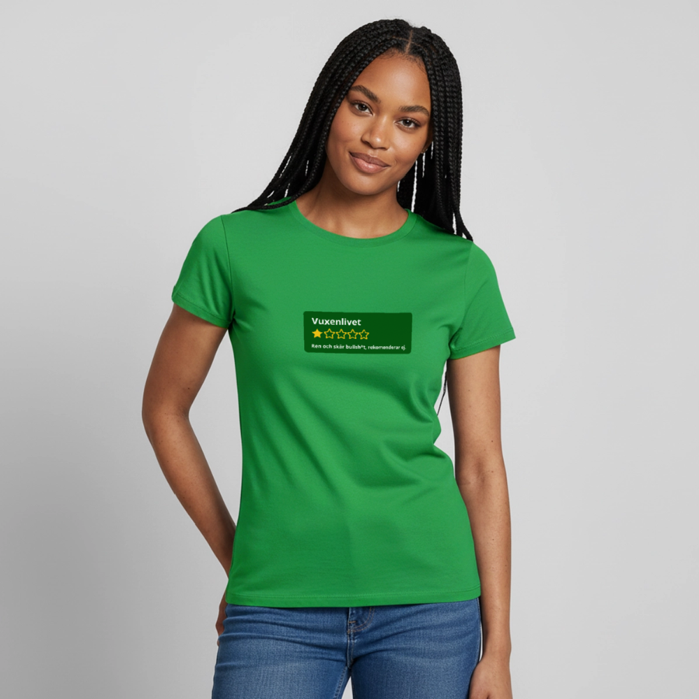 Recension på vuxenlivet T-shirt dam - kellygrön
