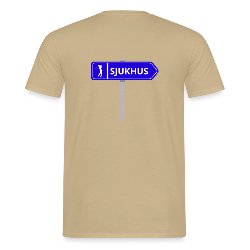 Sjukhus skylt T-shirt herr - sandbeige