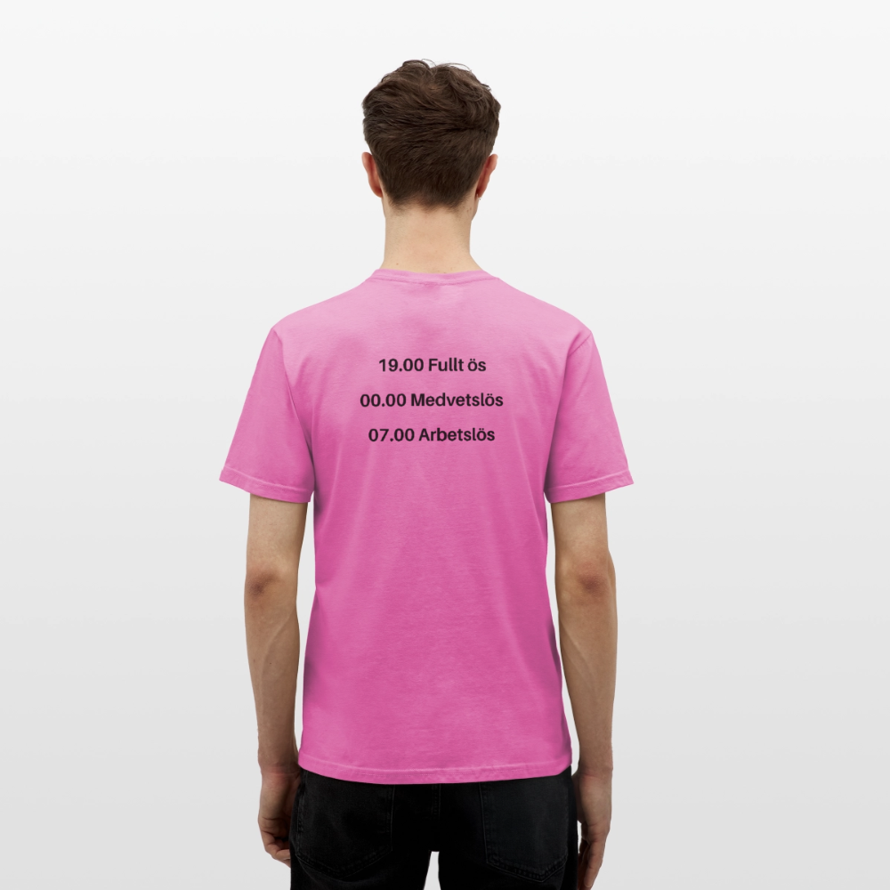 Fullt ös, medvetslös och arbetslös T-shirt herr - rosa