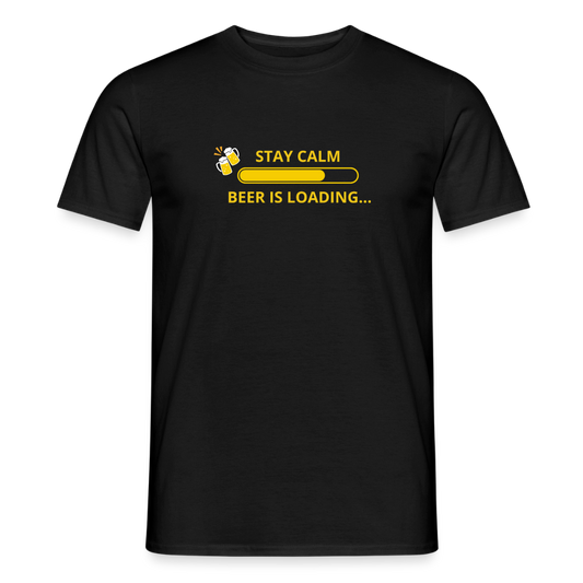 Stay calm beer is loading T-shirt herr - svart