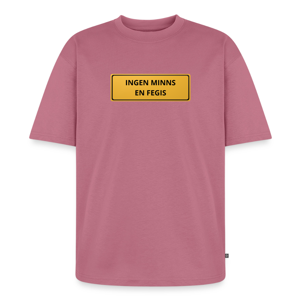 Ingen minns en fegis Oersized premium-T-shirt unisex - malvafärgad