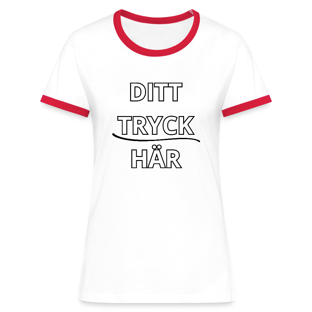 Women's Ringer T-Shirt - vit/röd