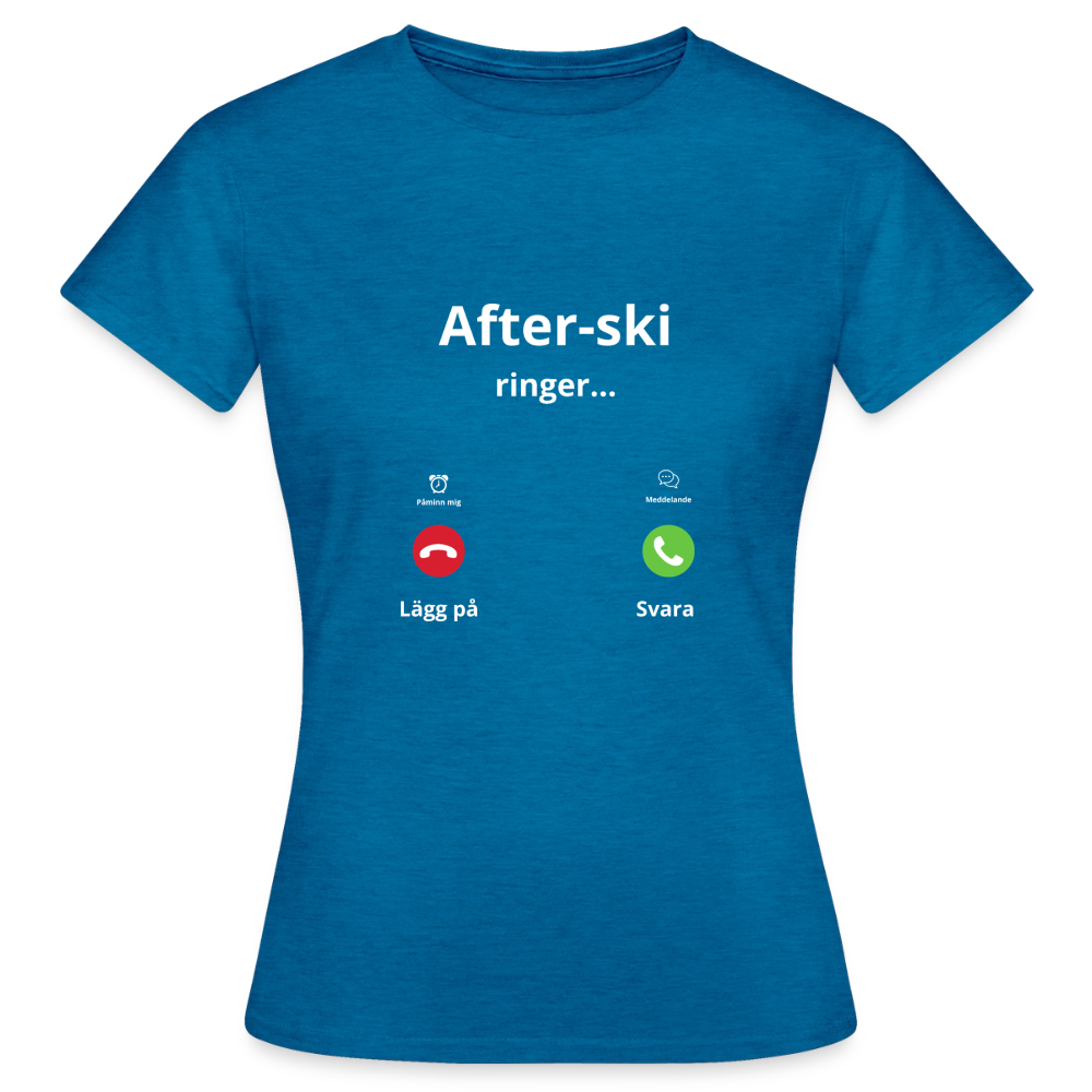 After-ski ringer... T-shirt dam - antikblå safirljung