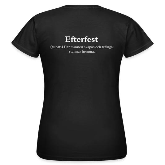 Efterfest T-shirt Dam - svart
