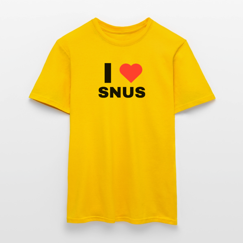 I love snus T-shirt herr - gul