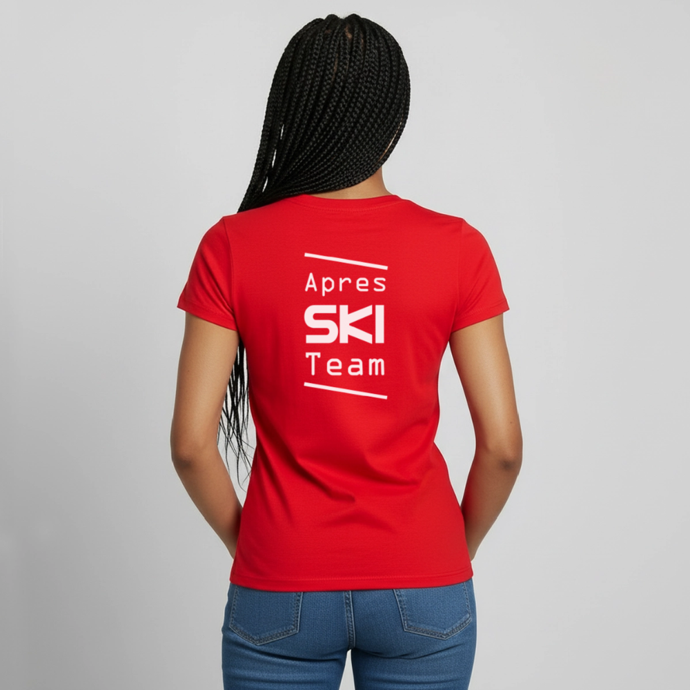 Apres ski team T-shirt Dam - röd