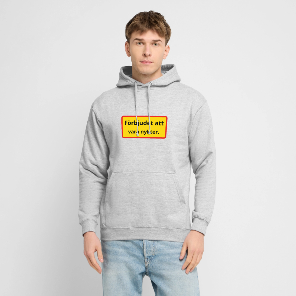 Förbjudet att vara nykter Hoodie Unisex - ljusgråmelerad