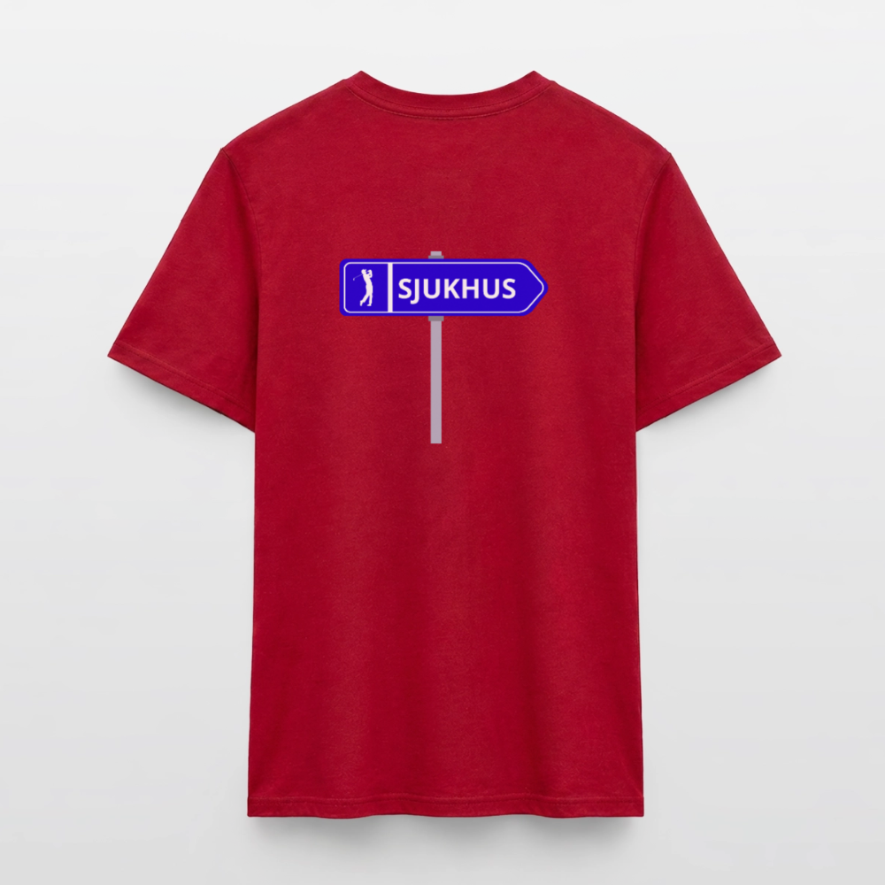 Sjukhus skylt T-shirt herr - röd
