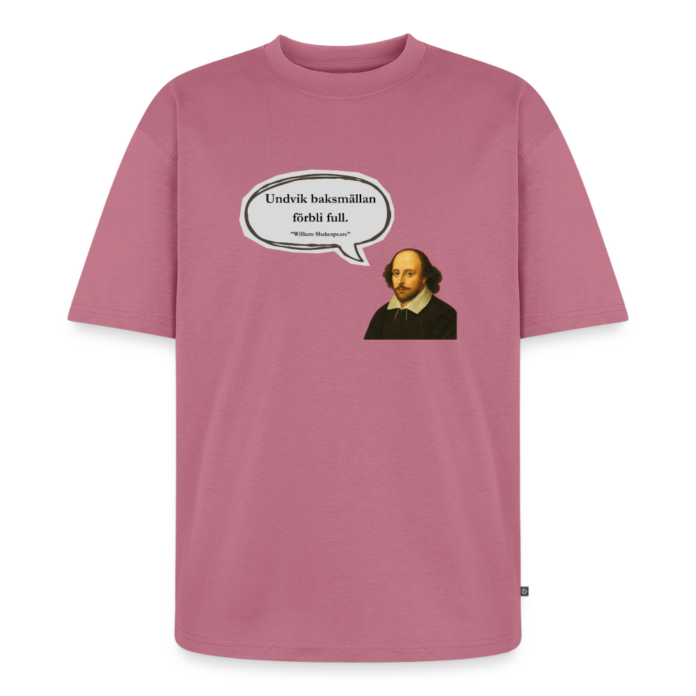 Undvik baksmällan förbli full oversized premium-T-shirt unisex - malvafärgad