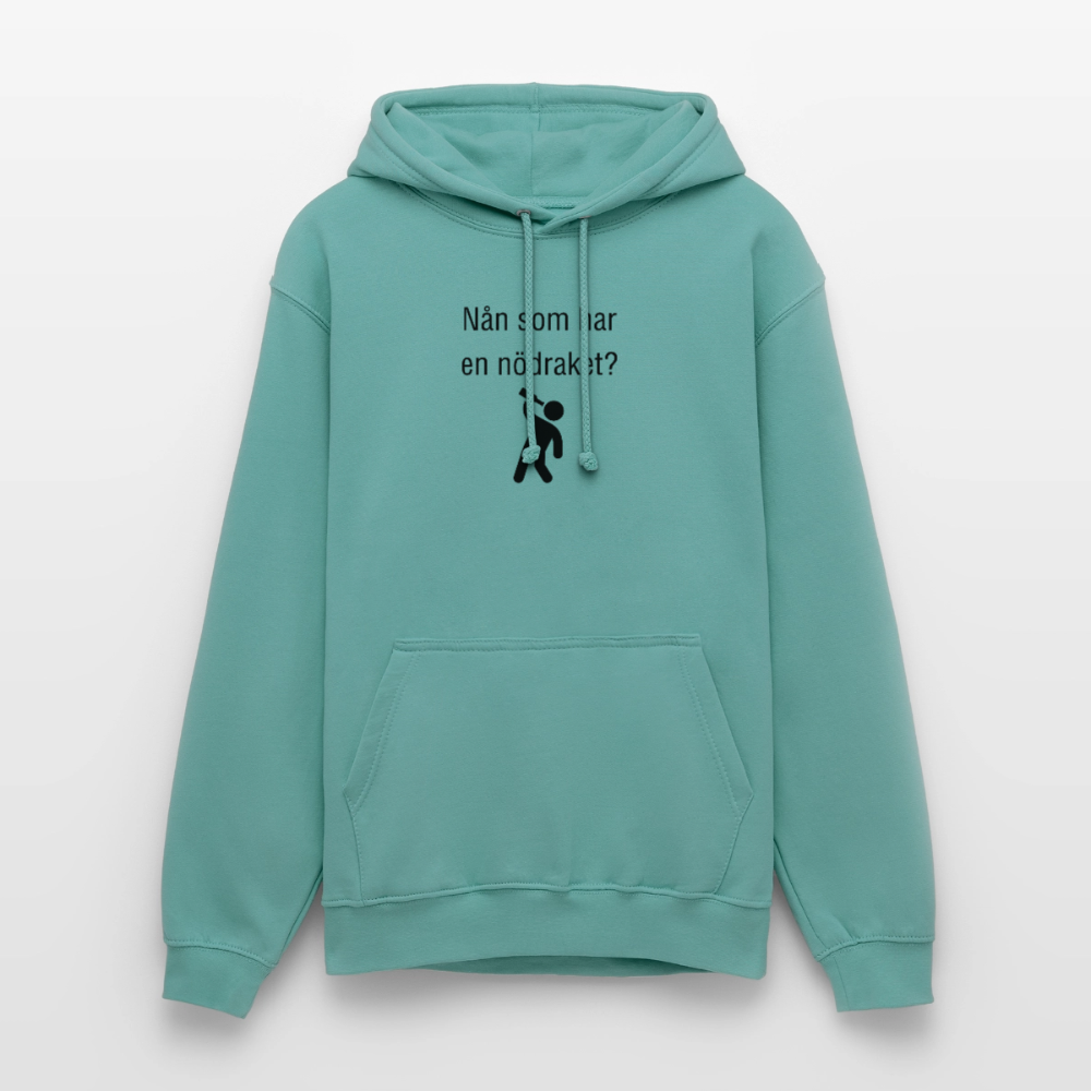 Nån som har en nödraket? Hoodie unisex - pastellturkos