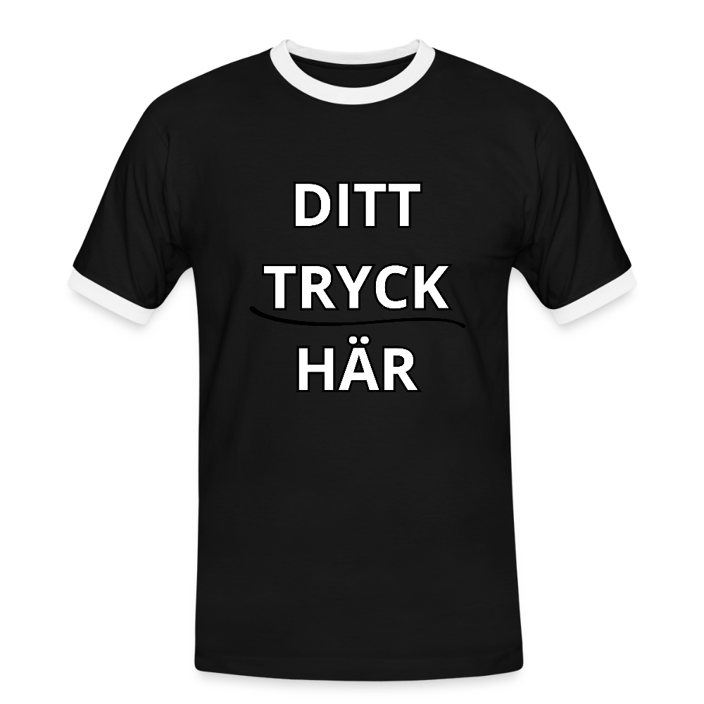Men's Ringer Shirt - svart/vit