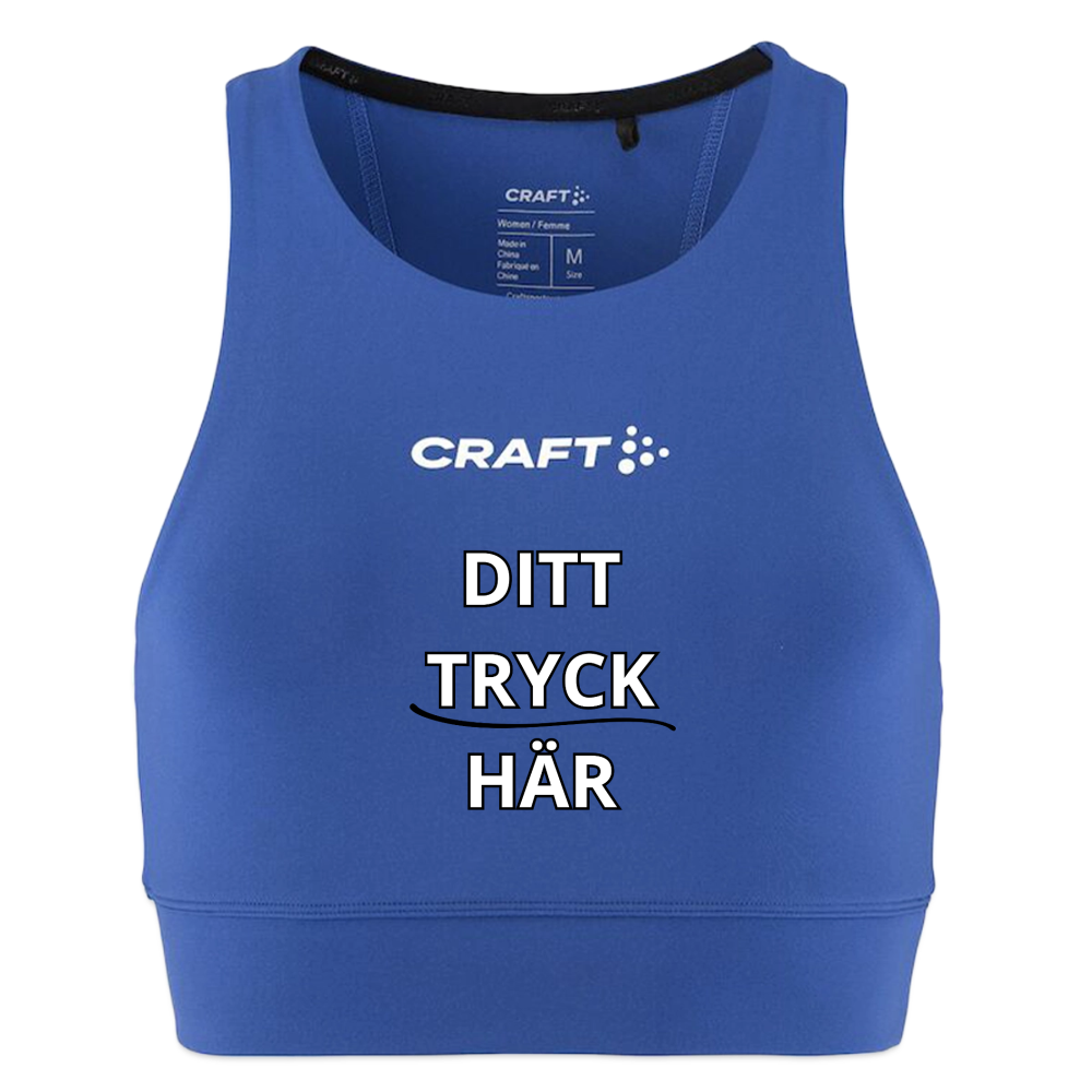 CRAFT croppad topp Rush 2.0 dam - kungsblå