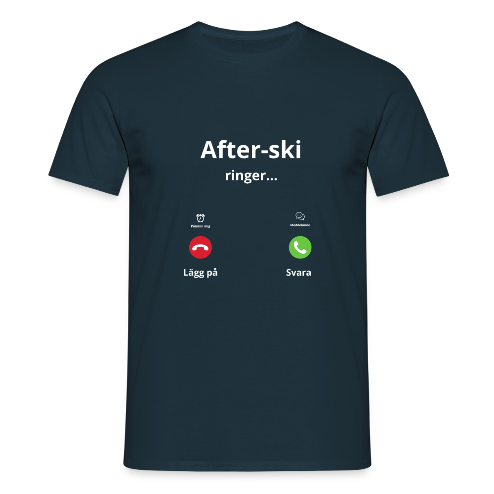 After-ski ringer... T-shirt herr - marinblå