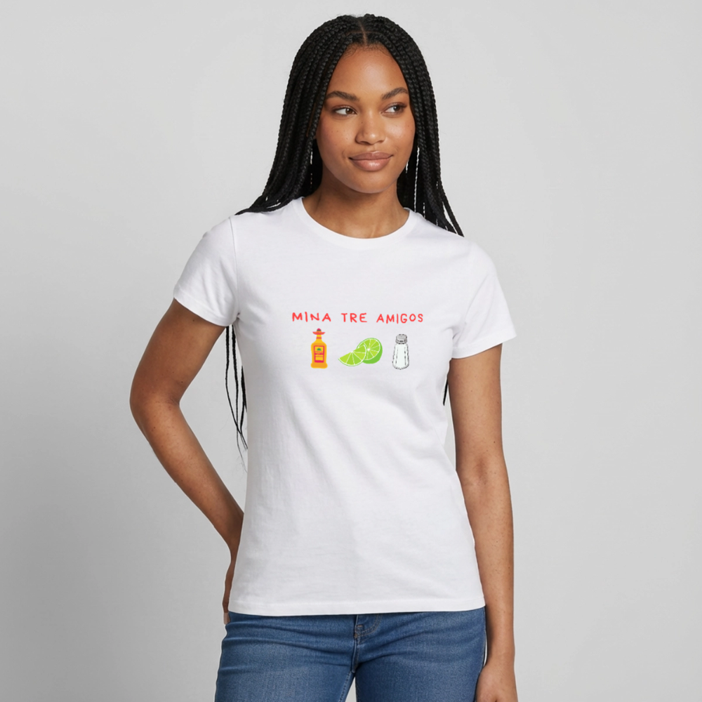 Mina tre amigos T-shirt Dam - vit