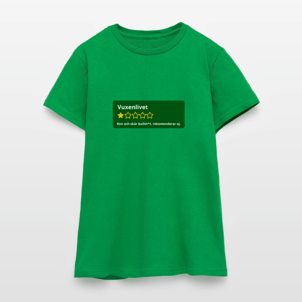 Recension på vuxenlivet T-shirt dam - kellygrön