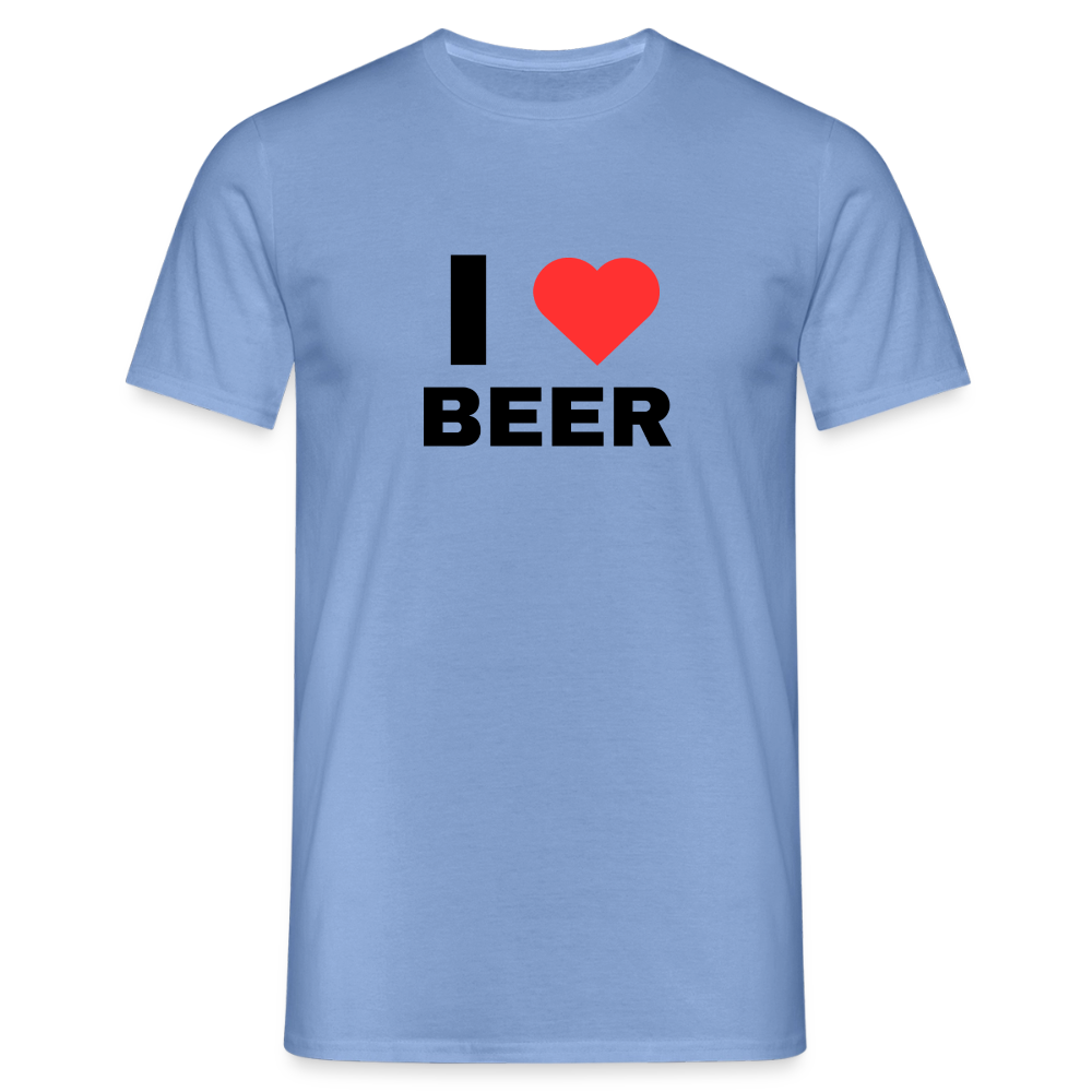 I love beer T-shirt herr - carolina blue