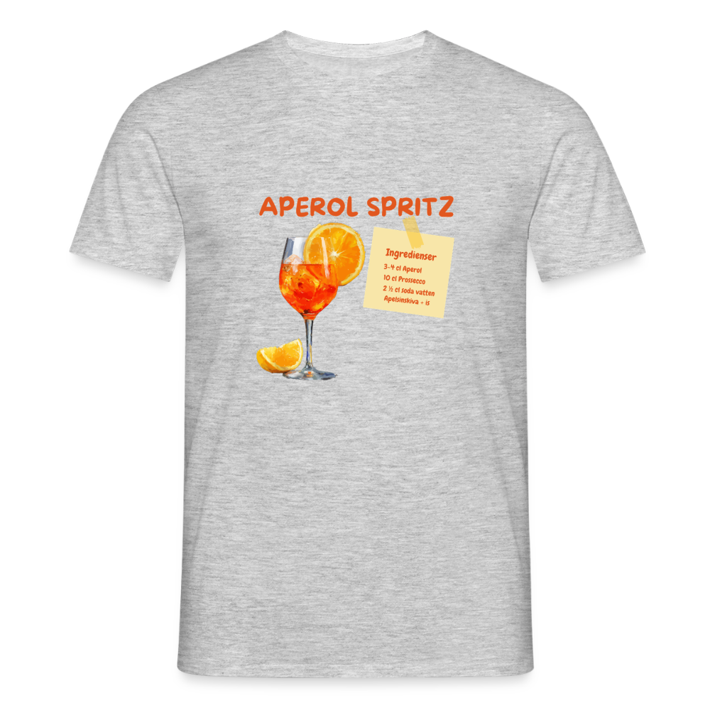 Aperol spritz T-shirt herr - gråmelerad
