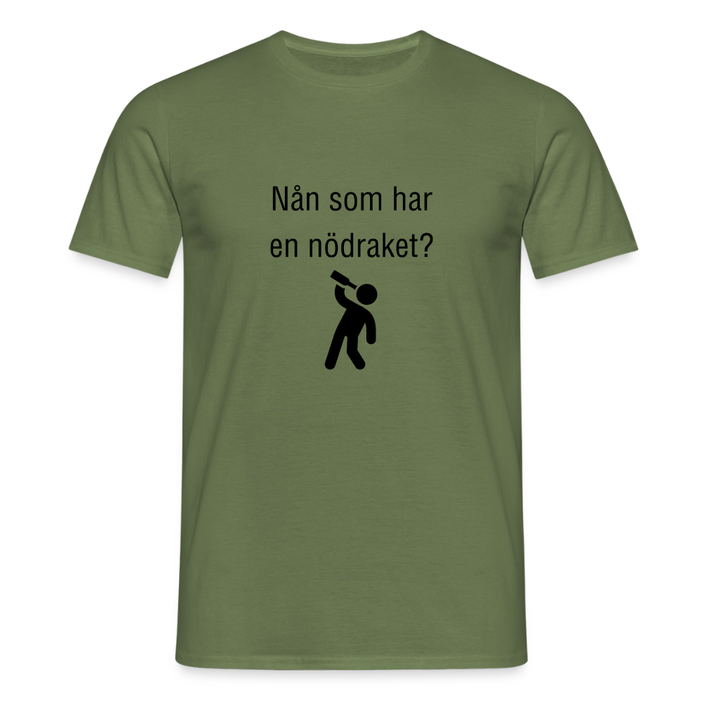 Nån som har en nödraket? T-shirt herr - Militärgrön