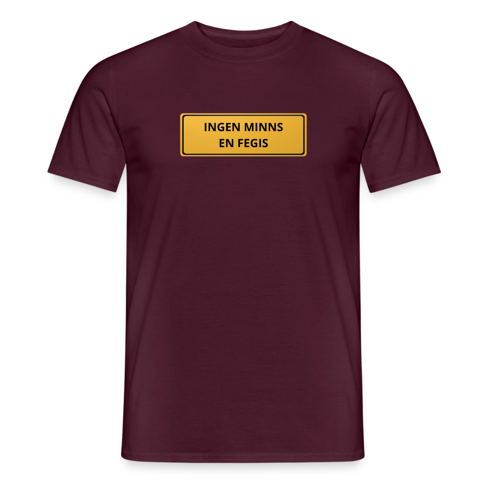 Ingen minns en fegis T-shirt herr - tegelröd