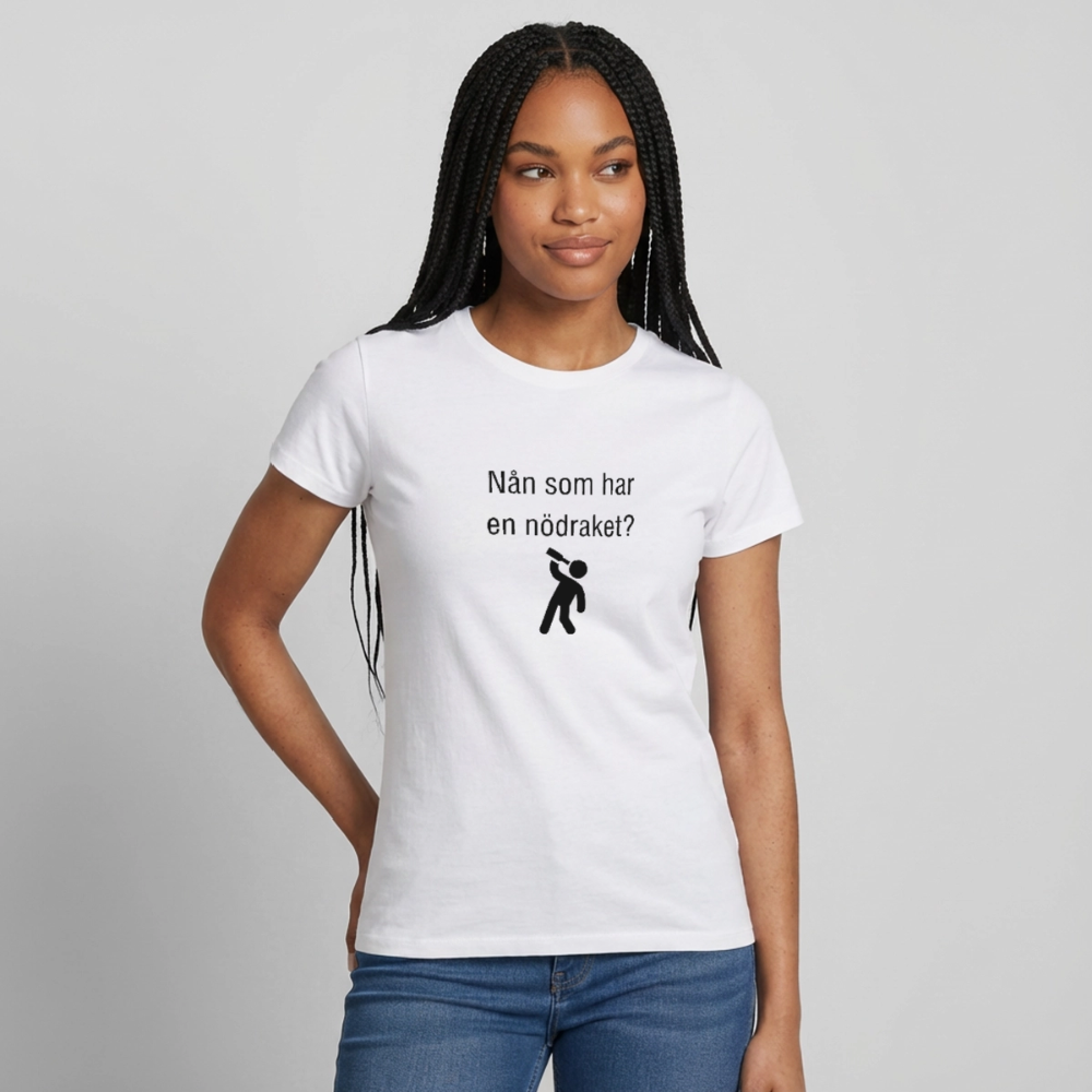 Nån som har en nödraket? T-shirt dam - vit