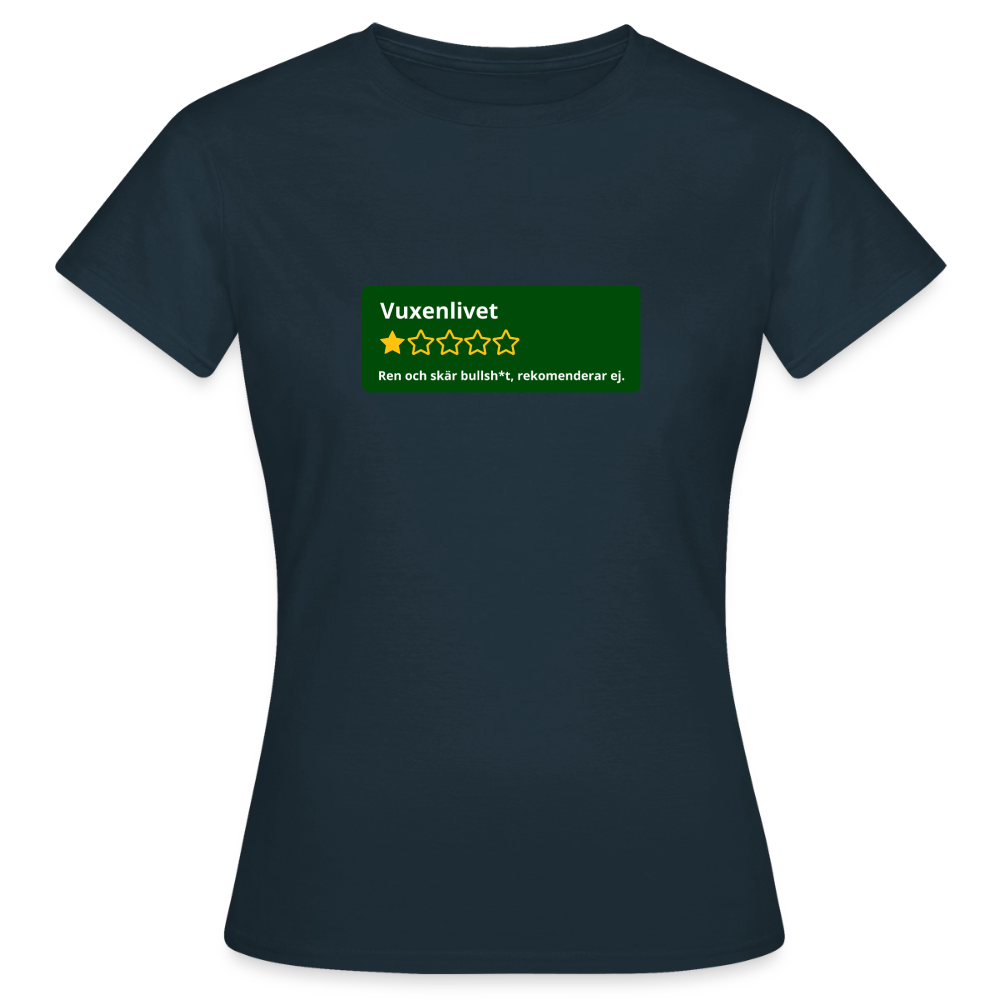 Recension på vuxenlivet T-shirt dam - marinblå