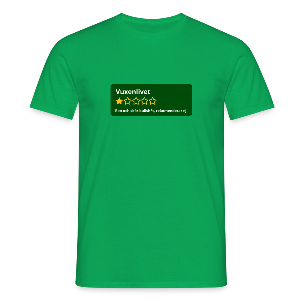 Recension på vuxenlivet T-shirt Herr - kellygrön