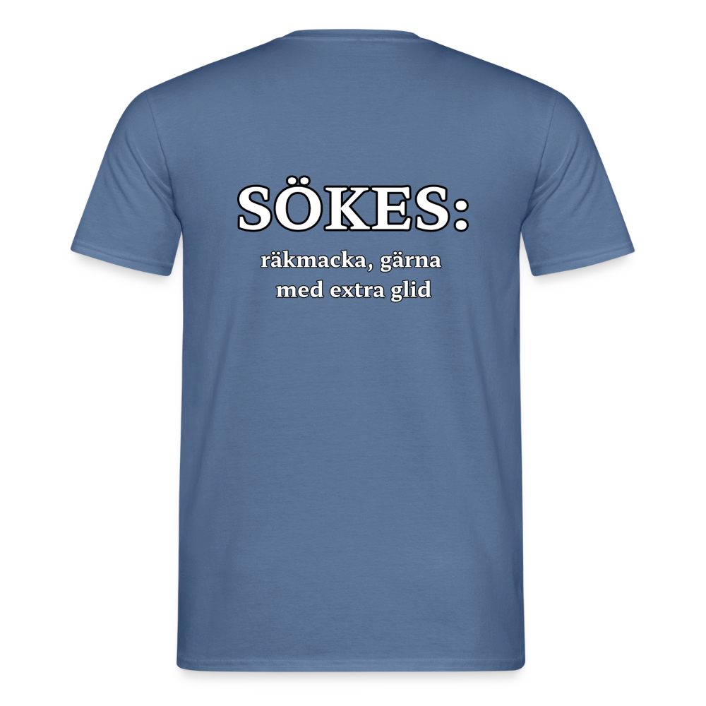 Sökes: Räkmacka, gärna med extra glid T-shirt Herr - duvblå 