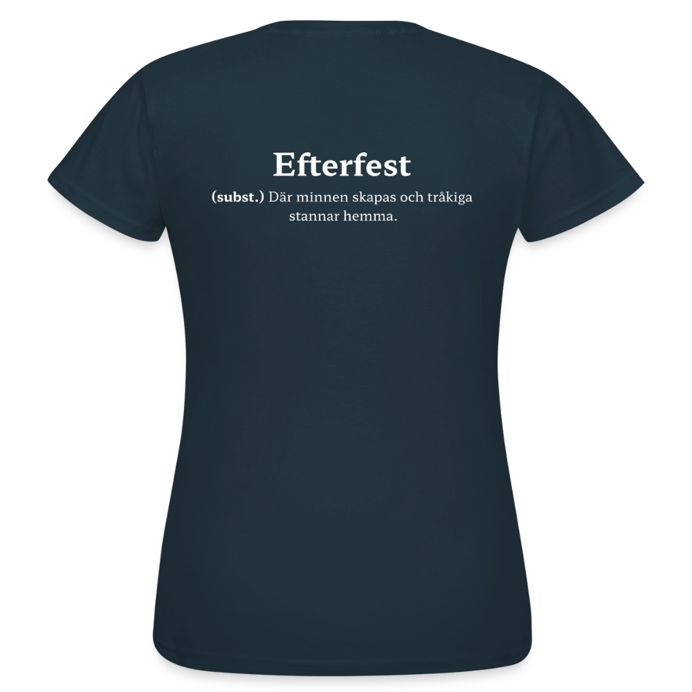 Efterfest T-shirt Dam - marinblå