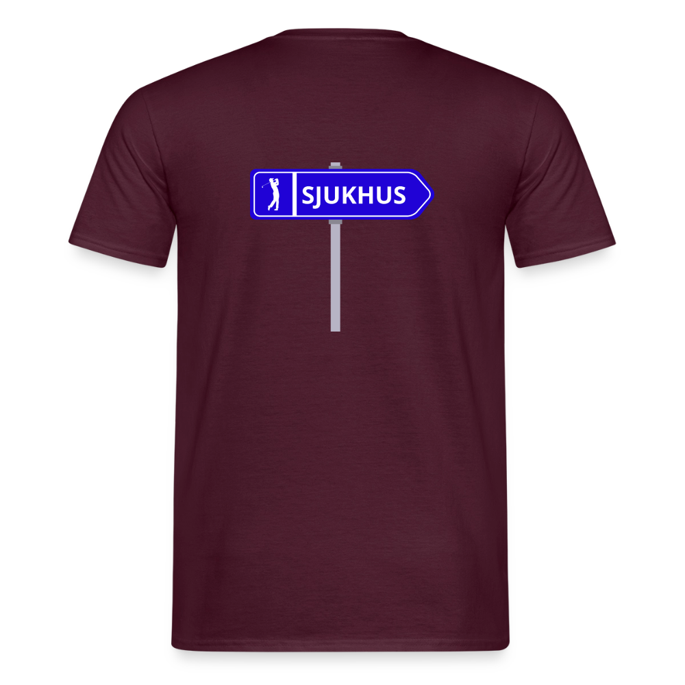 Sjukhus skylt T-shirt herr - tegelröd