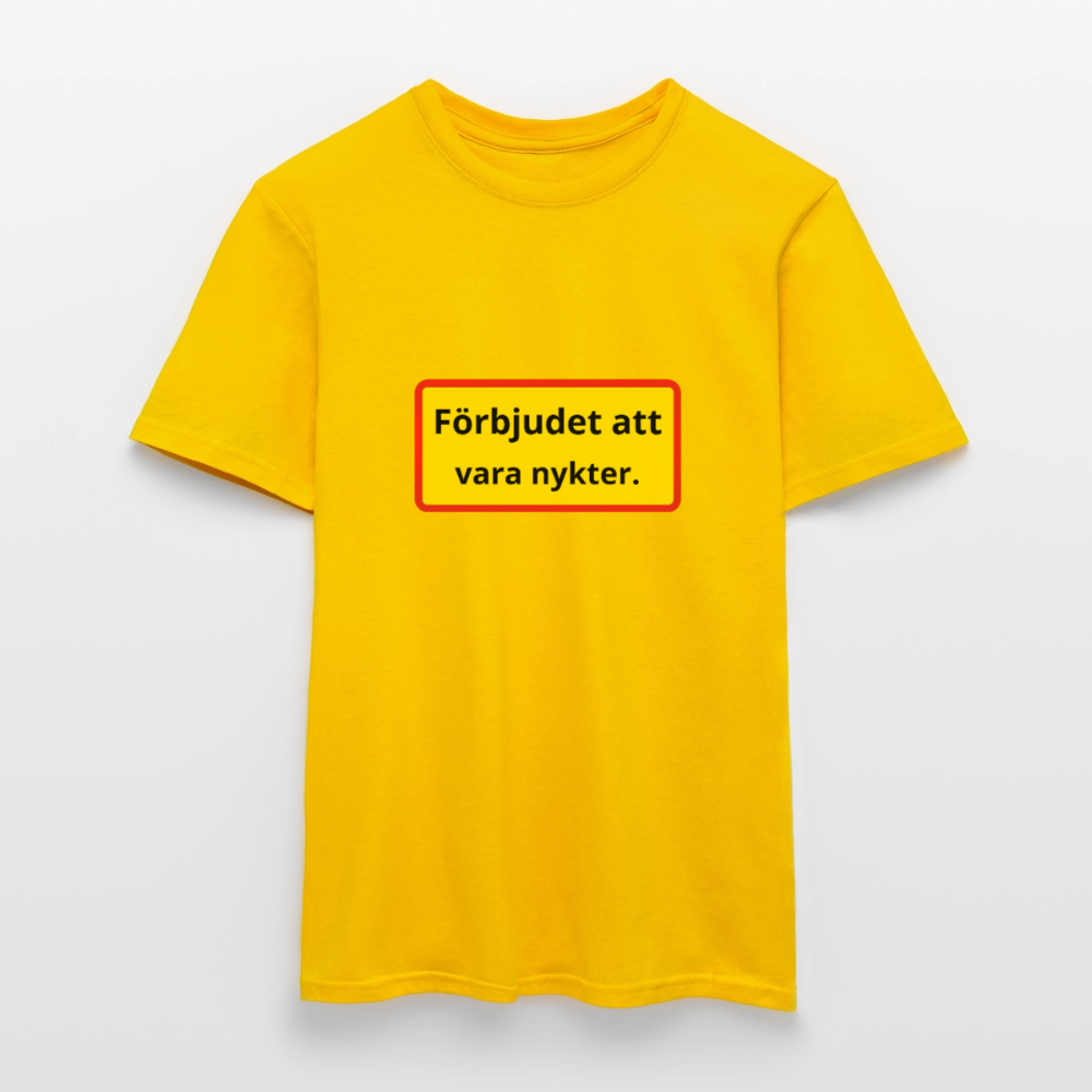 Förbjudet att vara nykter T-shirt Herr - gul