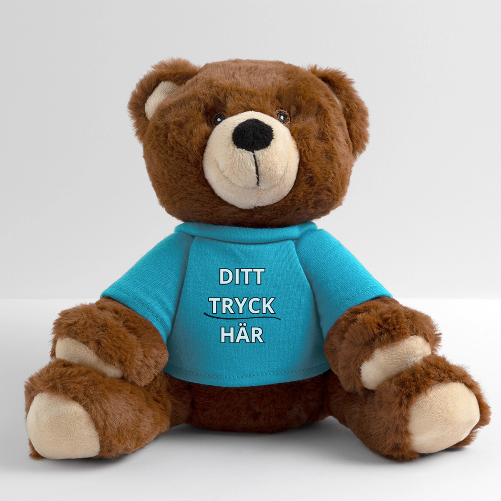 MiniFeet® RecycelBär® Teddy Bear Brown - atollblå