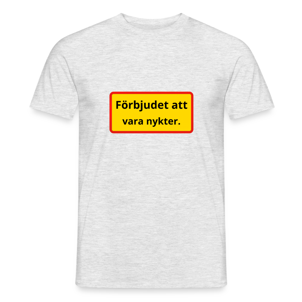 Förbjudet att vara nykter T-shirt Herr - gråmelerad
