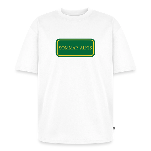 Sommar-alkis Oversized premium-T-shirt unisex - vit