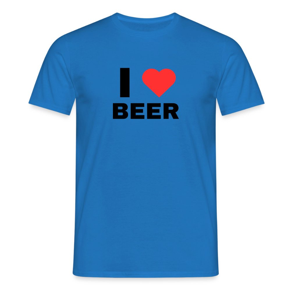 I love beer T-shirt herr - kungsblå