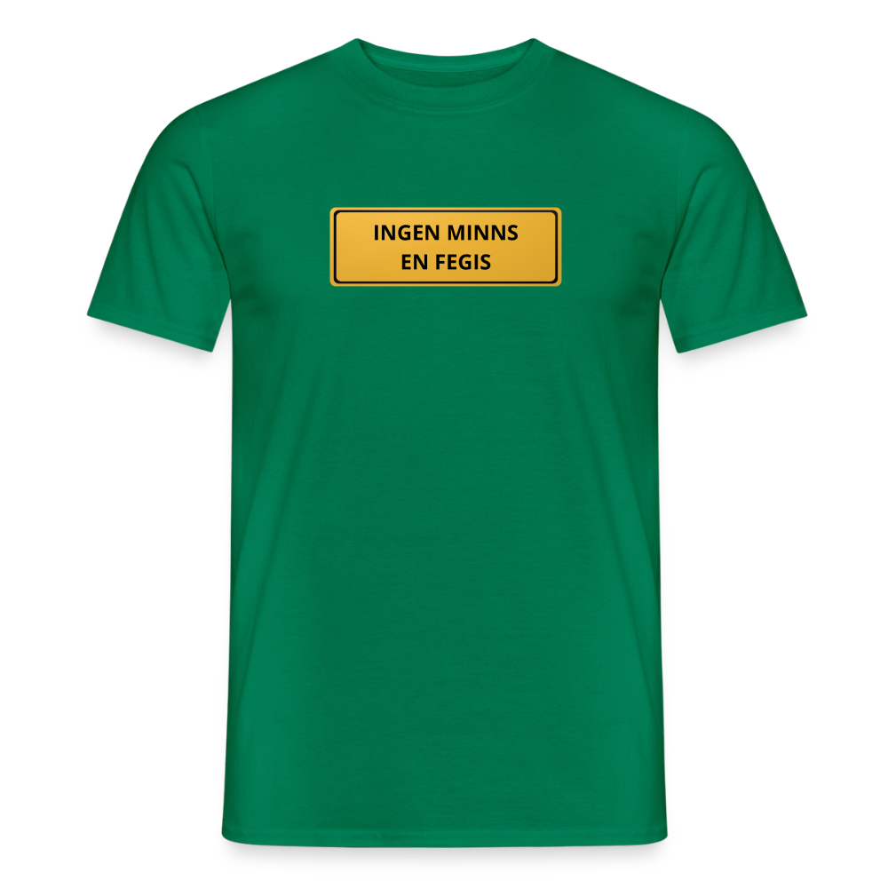 Ingen minns en fegis T-shirt herr - kellygrön