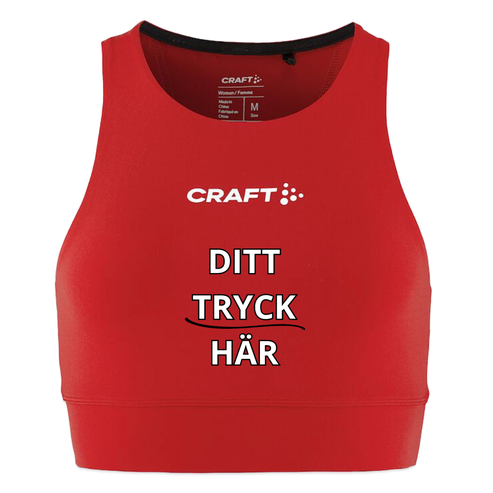 CRAFT croppad topp Rush 2.0 dam - röd