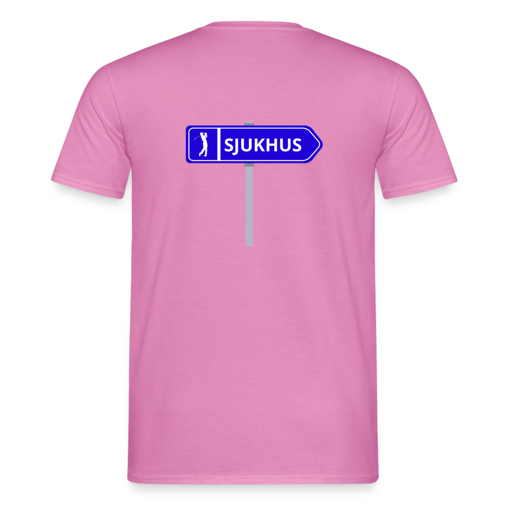 Sjukhus skylt T-shirt herr - rosa