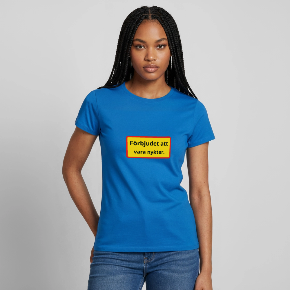 Förbjudet att vara nykter T-shirt Dam - royalblå