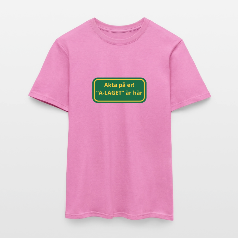 Akta på er A-laget är här T-shirt herr - rosa