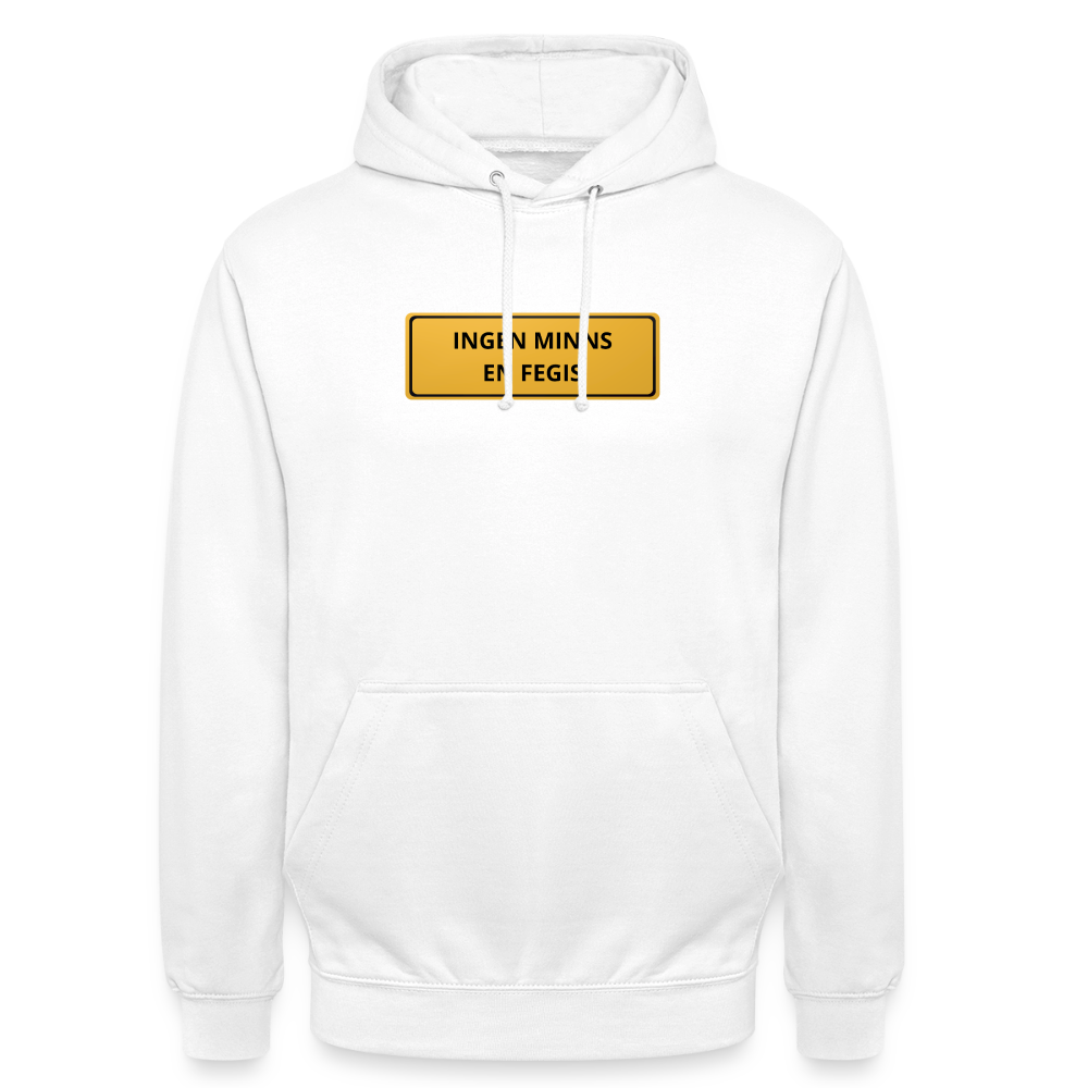 Ingen minns en fegis Hoodie Unisex - vit